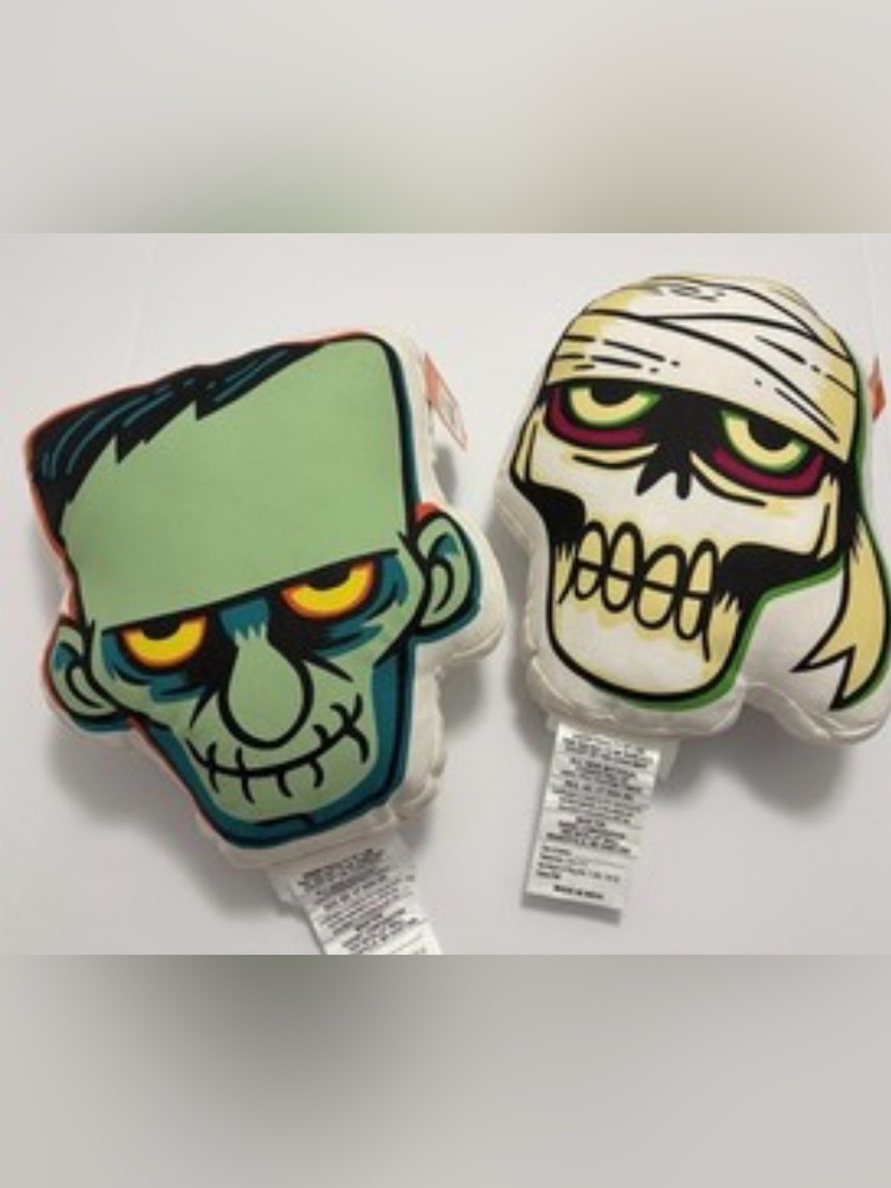 Set of 2 pillows, Mummy and Frankenstein